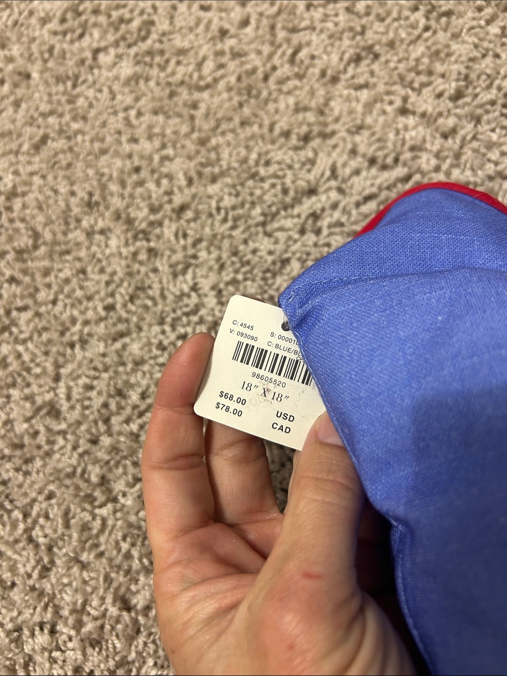 NWT Anthropologie Jordan Nickson Cotton Printed Gelato Text Pillow - Picture 6 of 6